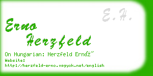 erno herzfeld business card